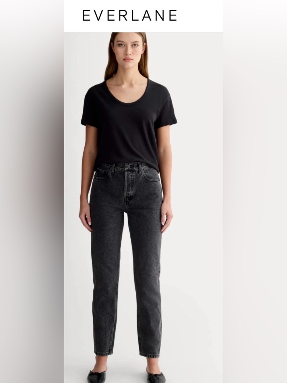 Everlane The ‘90s Cheeky Jean in Washed Black 25